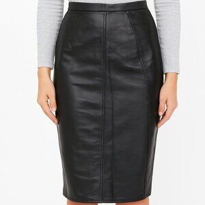 Leather Skirt, Straight Pencil Skirt, Leather Size 11/12 (W28)